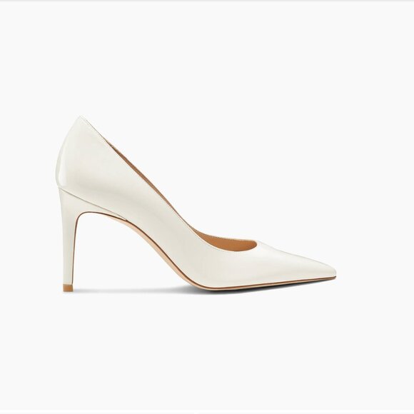Stuart Weitzman. Power 75MM Patent Leather Pumps - Size 8 - Picture 1 of 8